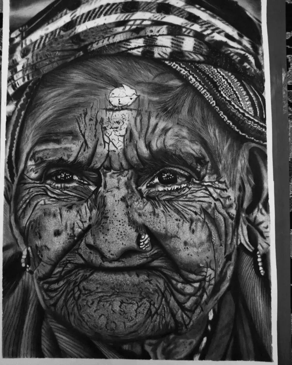 عکس باشما سیاه قلم باما|تابلو، نقاشی، عکس|مشهد, پروین اعتصامی|دیوار