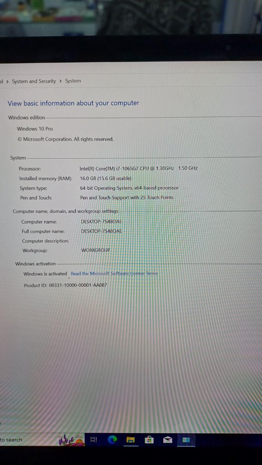 لپ تاپ surface i7نسل10|رایانه همراه|میناب, |دیوار