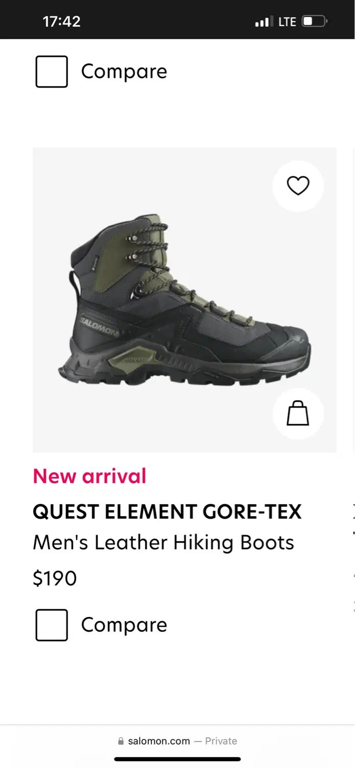 کفش بوت سالومون Salomon QUEST ELEMENT GORE-TEX|کیف، کفش، کمربند|تهران, زعفرانیه|دیوار