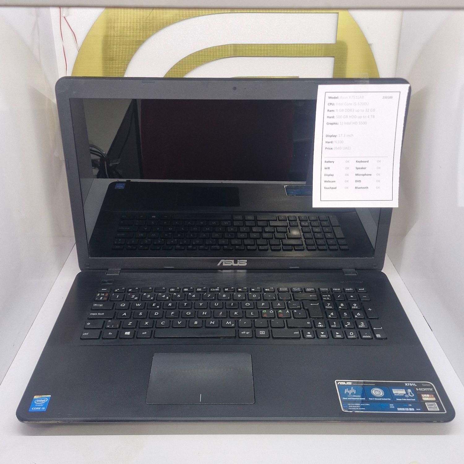 لپ تاپ Asus X751LAB|رایانه همراه|الیگودرز, |دیوار