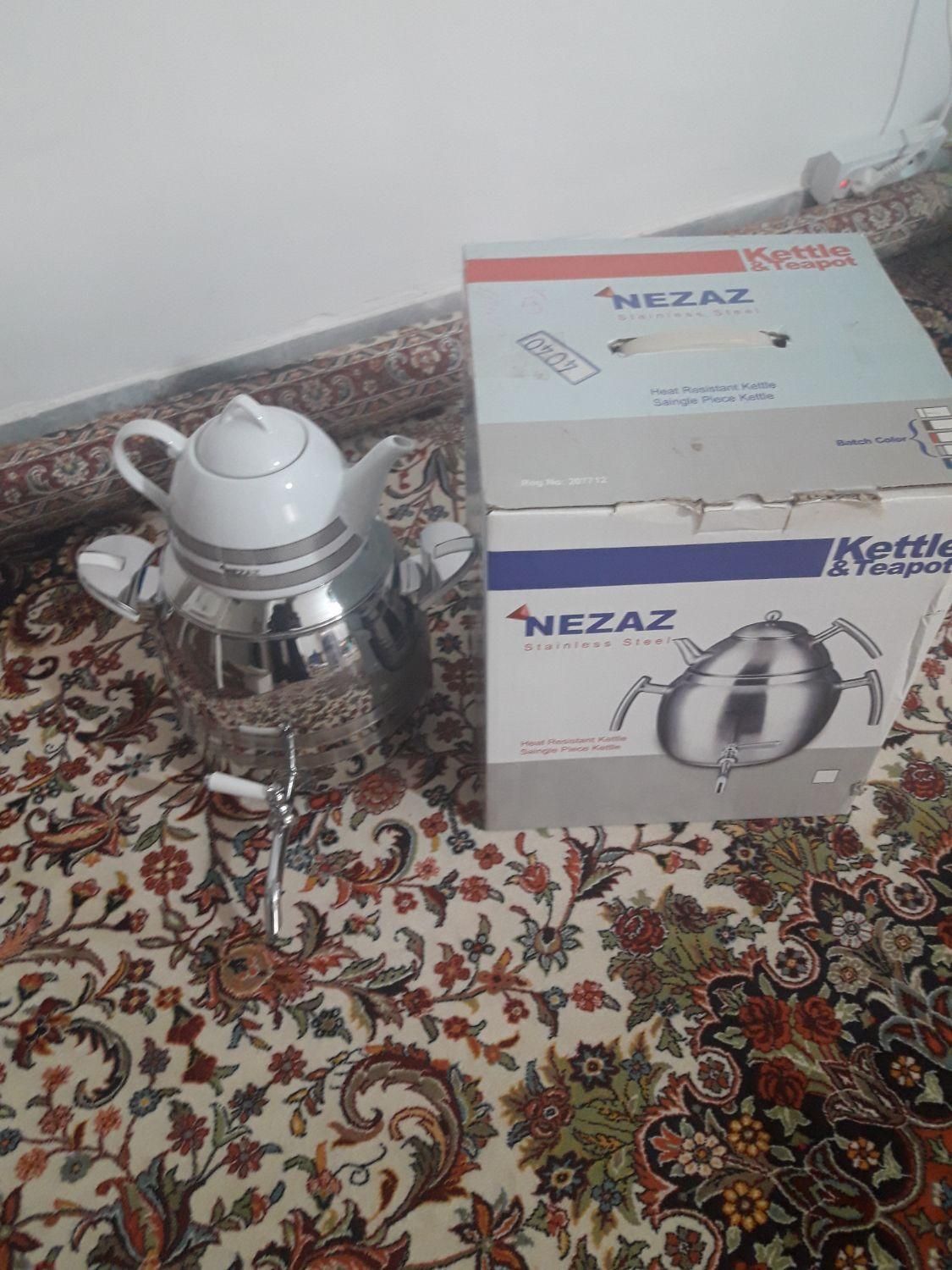 ست کتری و قوری نزاز کد ۴۰۴۰ با رنگ بندی سفید|قوری، کتری، قهوه‌ساز دستی|سنندج, |دیوار