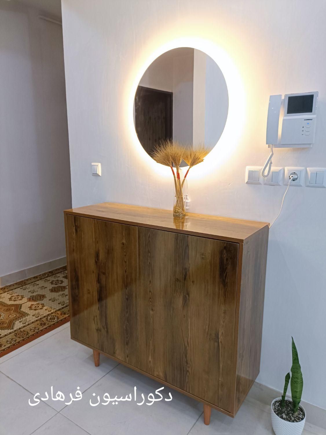 ساخت سفارشی آینه کنسول تمام ام دی اف|بوفه، ویترین، کنسول|رشت, نظری|دیوار