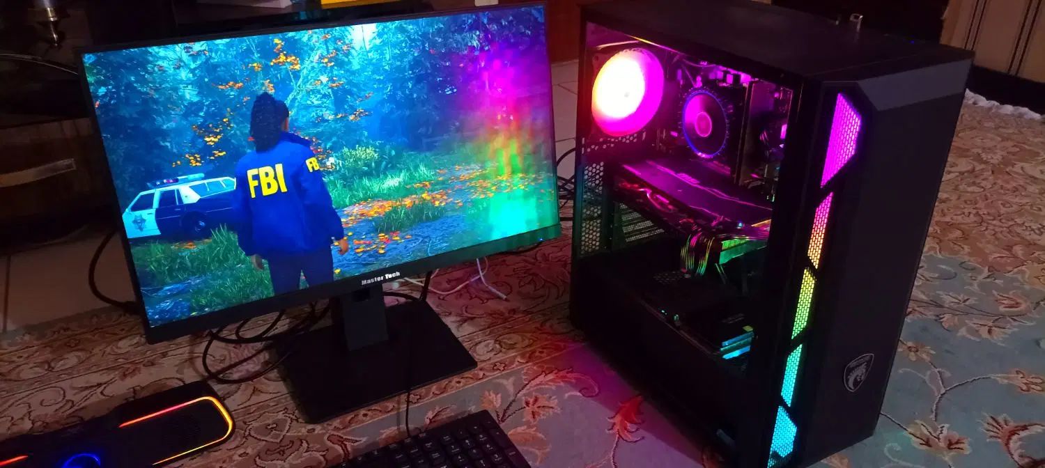 کیس آکبند نسل 12، گرافیک MSI 5700XT، مانیتور 1080|رایانه رومیزی|تهران, نازی‌آباد|دیوار