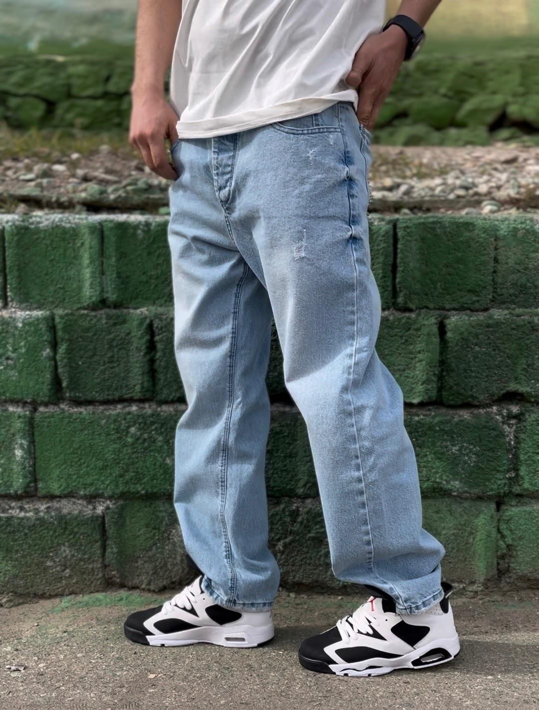 شلوار بگ آبی روشن ( بوتیک ترافیک )|لباس|قم, شاه ابراهیم|دیوار