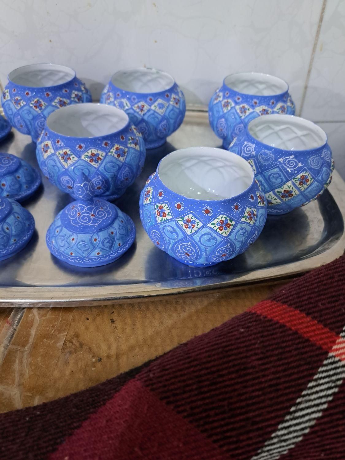 گرامافون منبت کاری شده وقندان مینا|صنایع دستی و سایر لوازم تزئینی|اصفهان, گلستان|دیوار