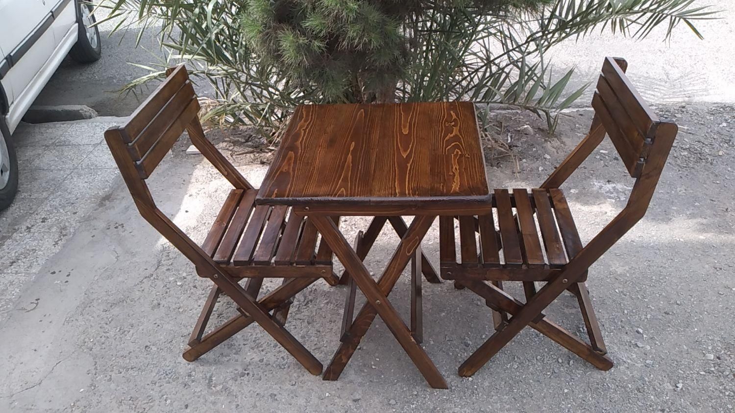 دکوراسیون زیبا با میز و صندلی چوبی تاشو|میز و صندلی غذاخوری|قم, ولیعصر|دیوار