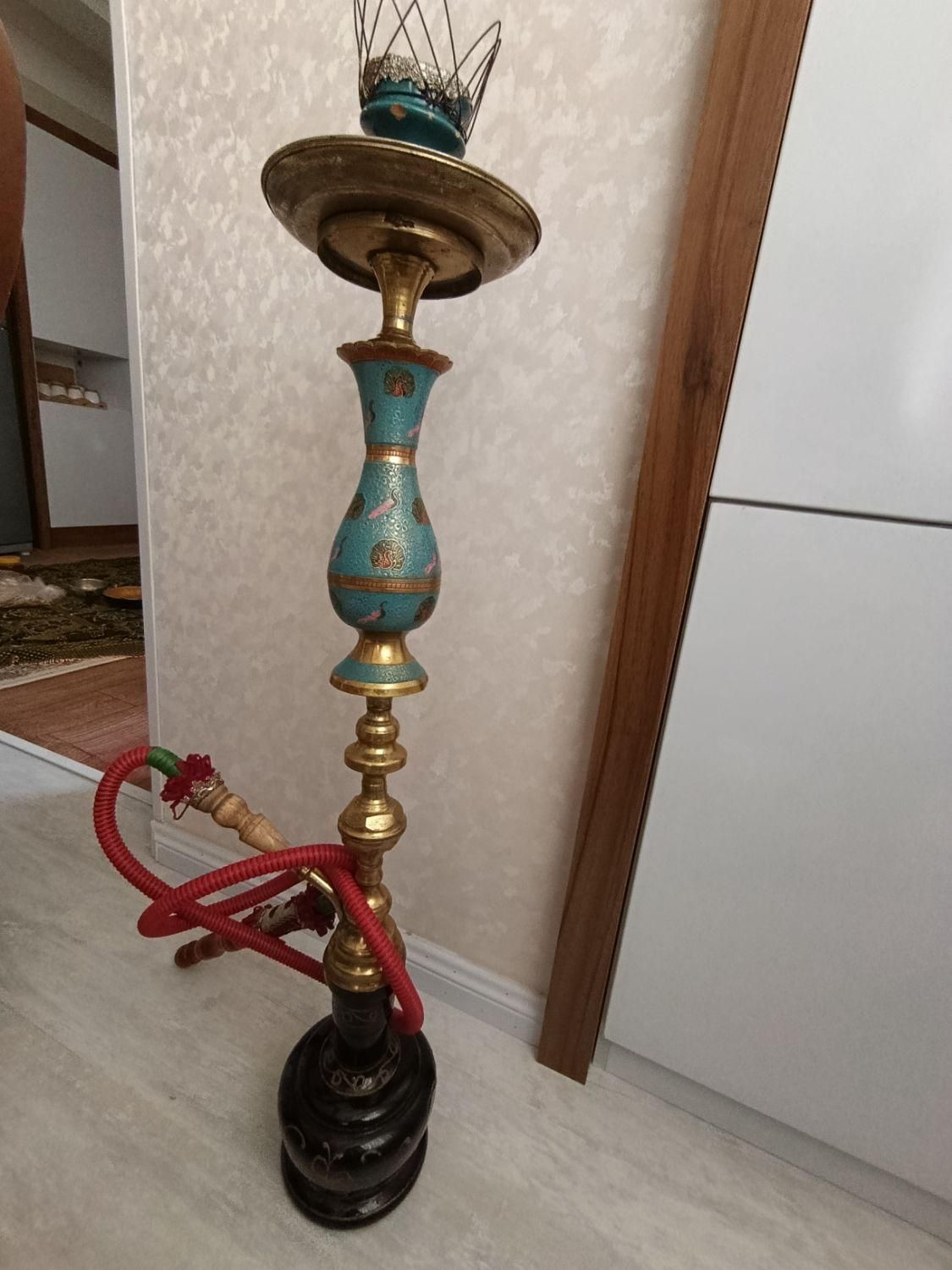 قلیان برنجی|کلکسیون اشیاء عتیقه|اردبیل, |دیوار