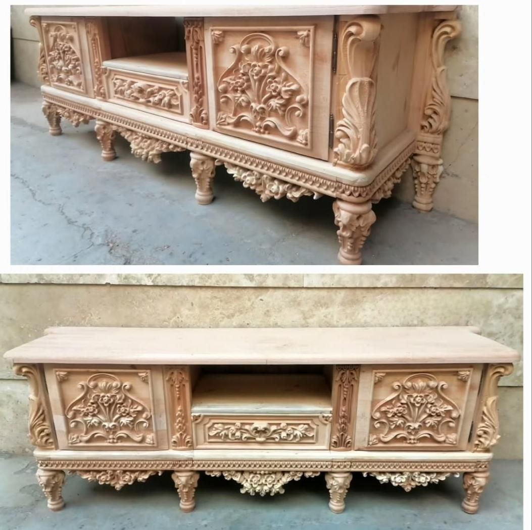 میز تلویزیون چوبی آینه کنسول سرویس خواب بوفه|میز تلویزیون|تبریز, |دیوار