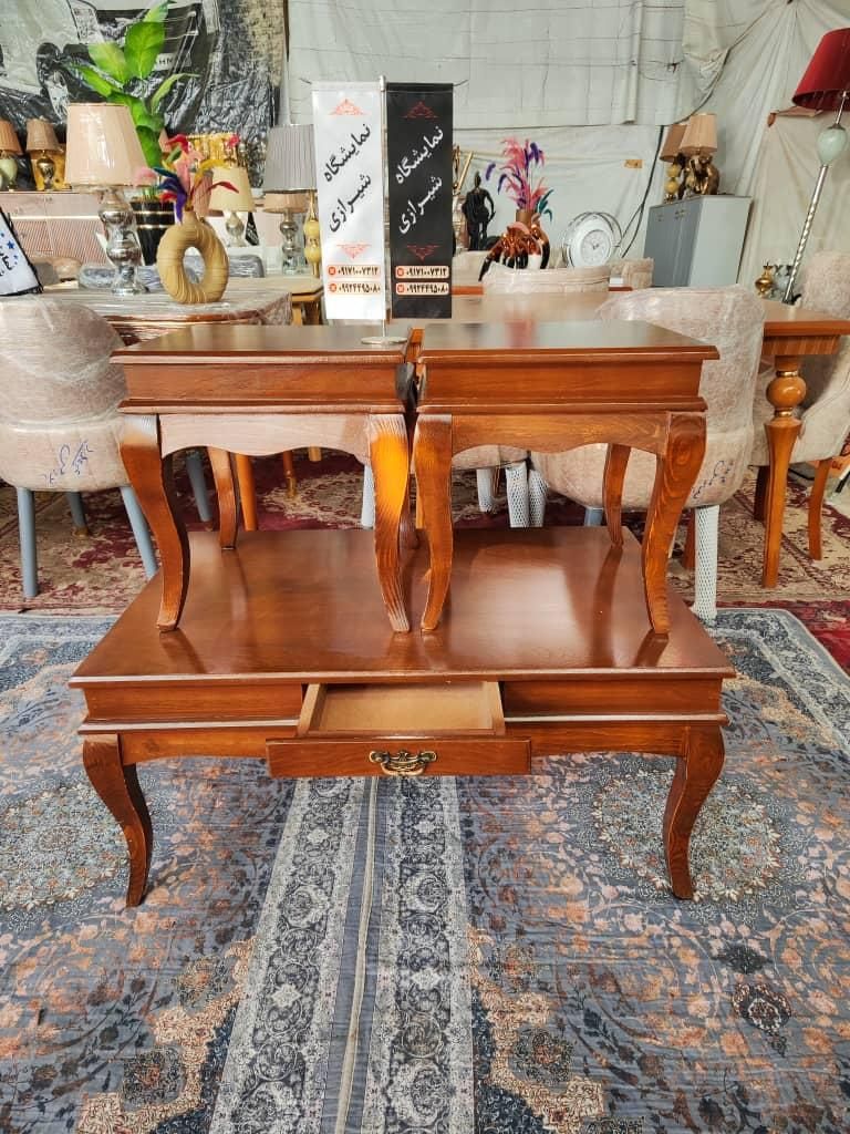 میز جلو مبلی و عسلی تمام چوب روسی|مبلمان خانگی و میز عسلی|شیراز, وزیرآباد|دیوار