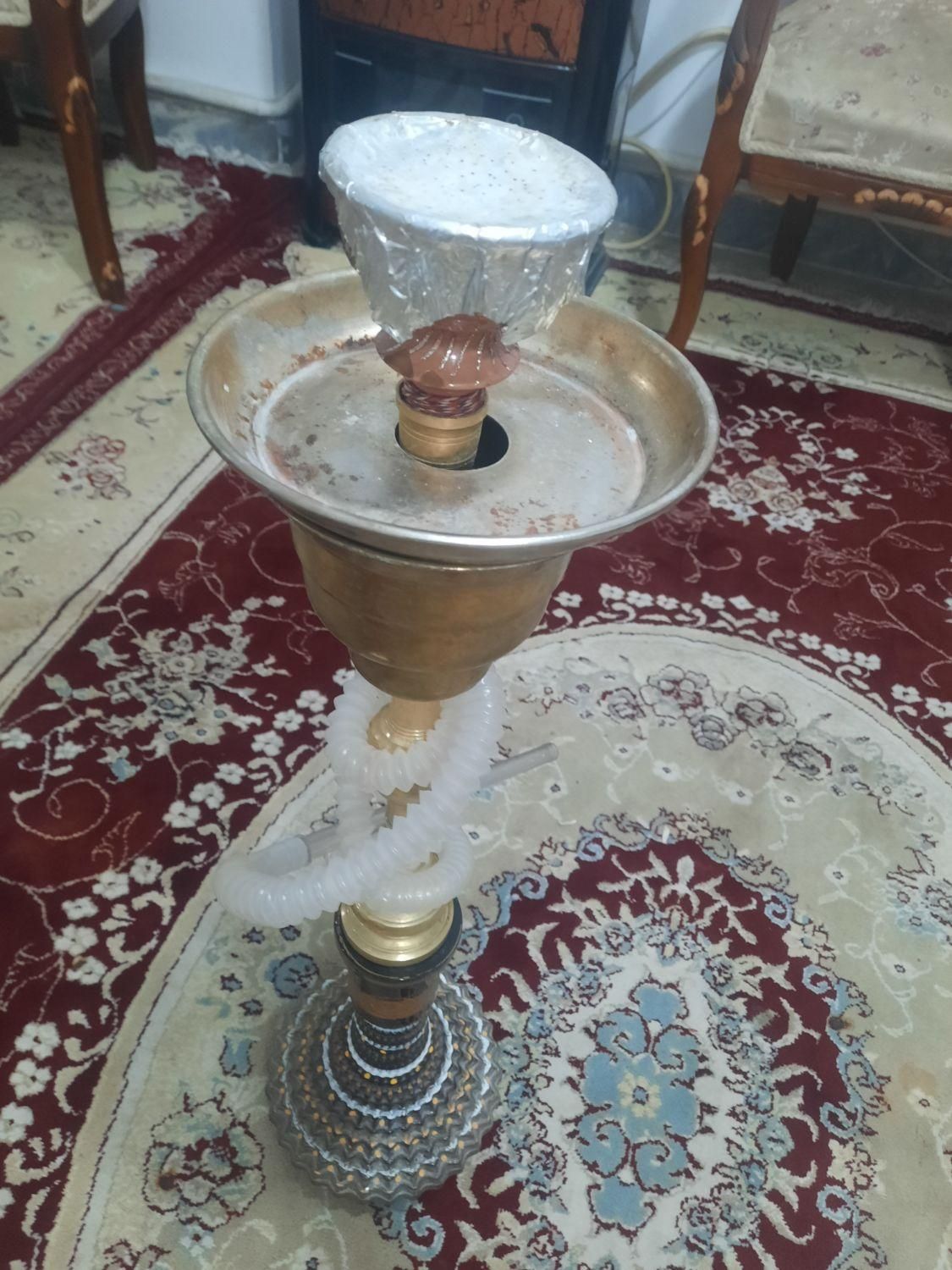 قلیان برنجی کام دهی عالی طعم دار|کلکسیون و سرگرمی|بومهن, |دیوار