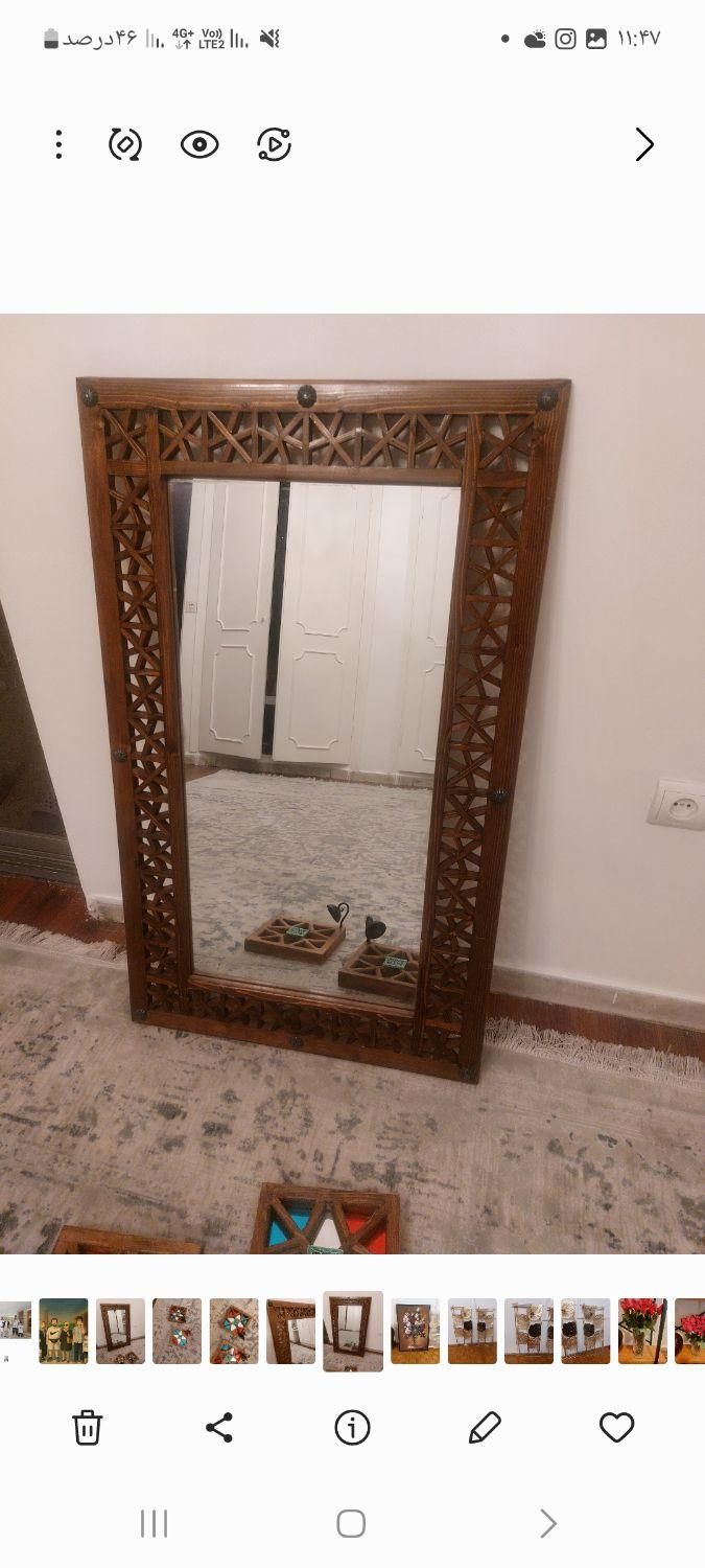 آیینه و شمعدان گره چینی|صنایع دستی و سایر لوازم تزئینی|تهران, جردن|دیوار