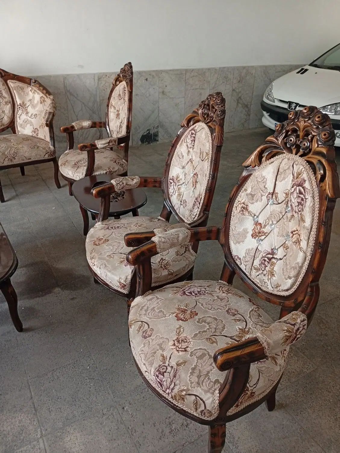 مبل استیل ۸ نفره چوب قدیمی|مبلمان خانگی و میز عسلی|کرج, شهرک شهرداری|دیوار