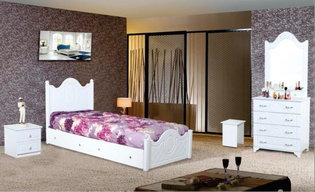 تخت خواب چوبی، تخت یکنفره، تخت دو طبقه|تخت و سرویس خواب|بیرجند, |دیوار