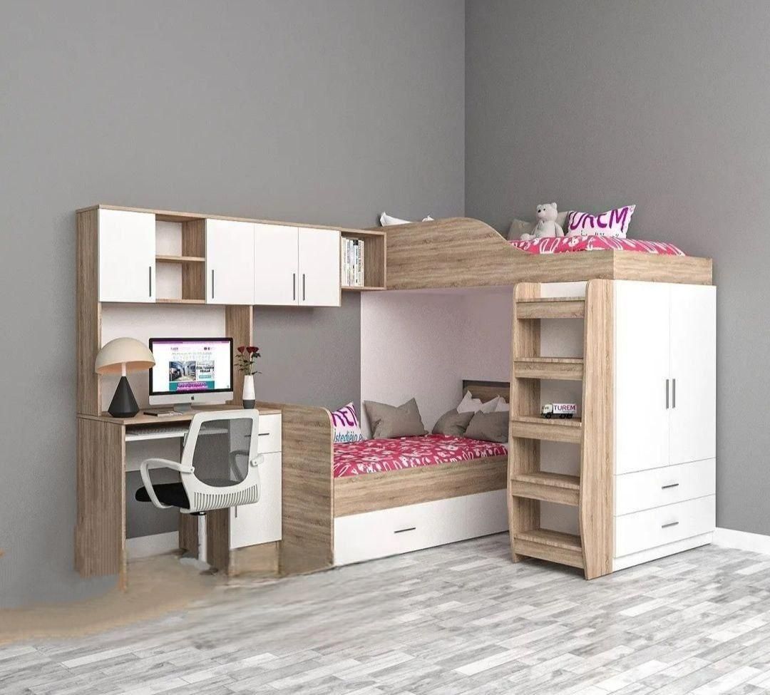 تخت خواب(سرویس خواب)دوطبقه نوجوان|تخت و سرویس خواب|تبریز, |دیوار