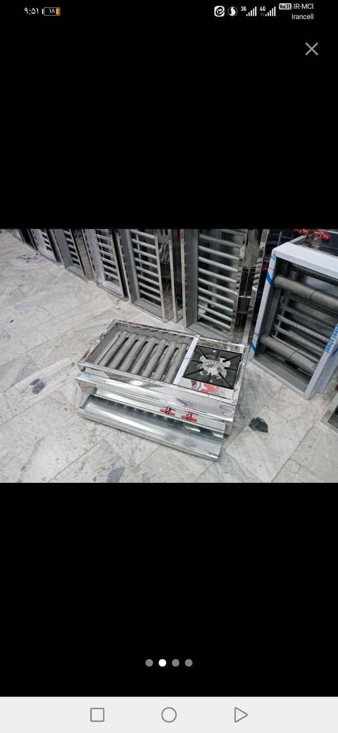 منقل گازی اجاق دار 35×80 کباب پزگازی پلوپز دار|اجاق گاز و لوازم برقی پختوپز|مشهد, فدک|دیوار