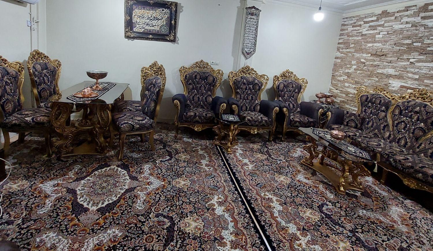 مبلمان کلاسیک ست ۷نفره با نهار خوری ۶نفره|مبلمان خانگی و میز عسلی|اهواز, گلستان|دیوار