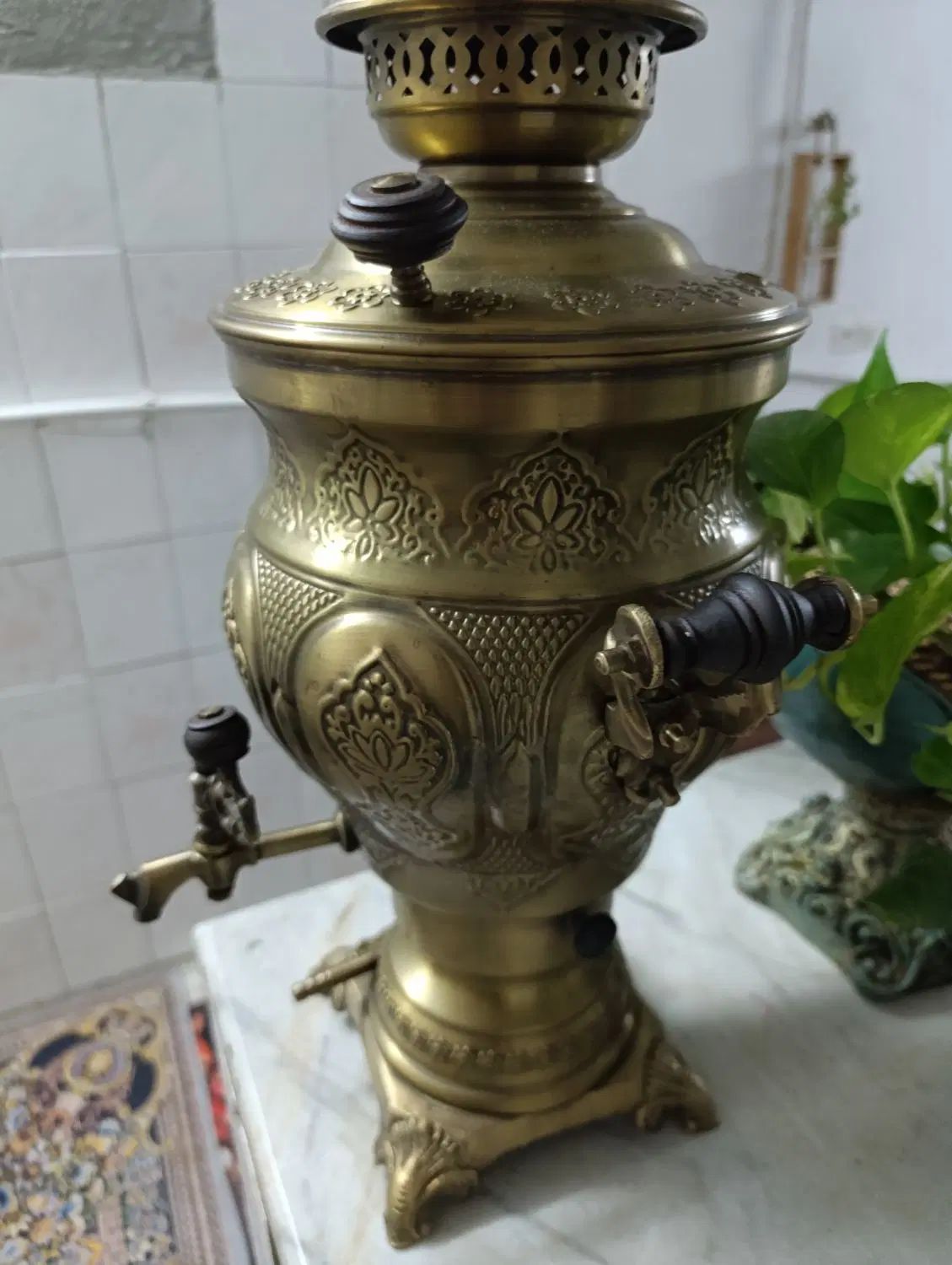 سماور برنجی|سماور، چای‌ساز، قهوه‌ساز|اصفهان, ارزنان|دیوار