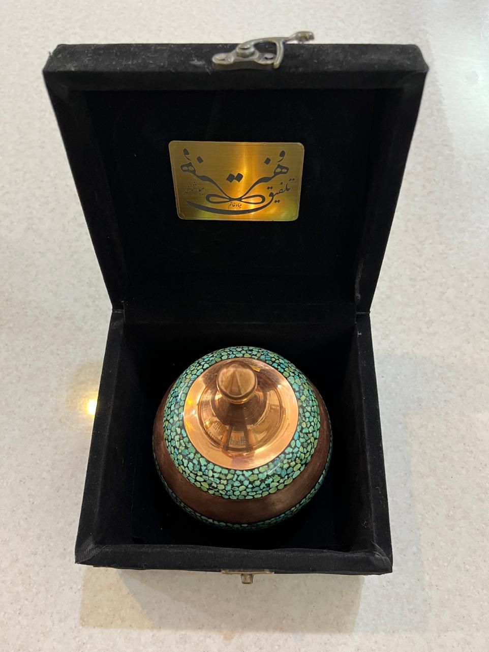 ظرف مسی دکوری فیروزه کوبی مناسب عروس زیرقیمت|صنایع دستی و سایر لوازم تزئینی|قم, حنیف نژاد|دیوار