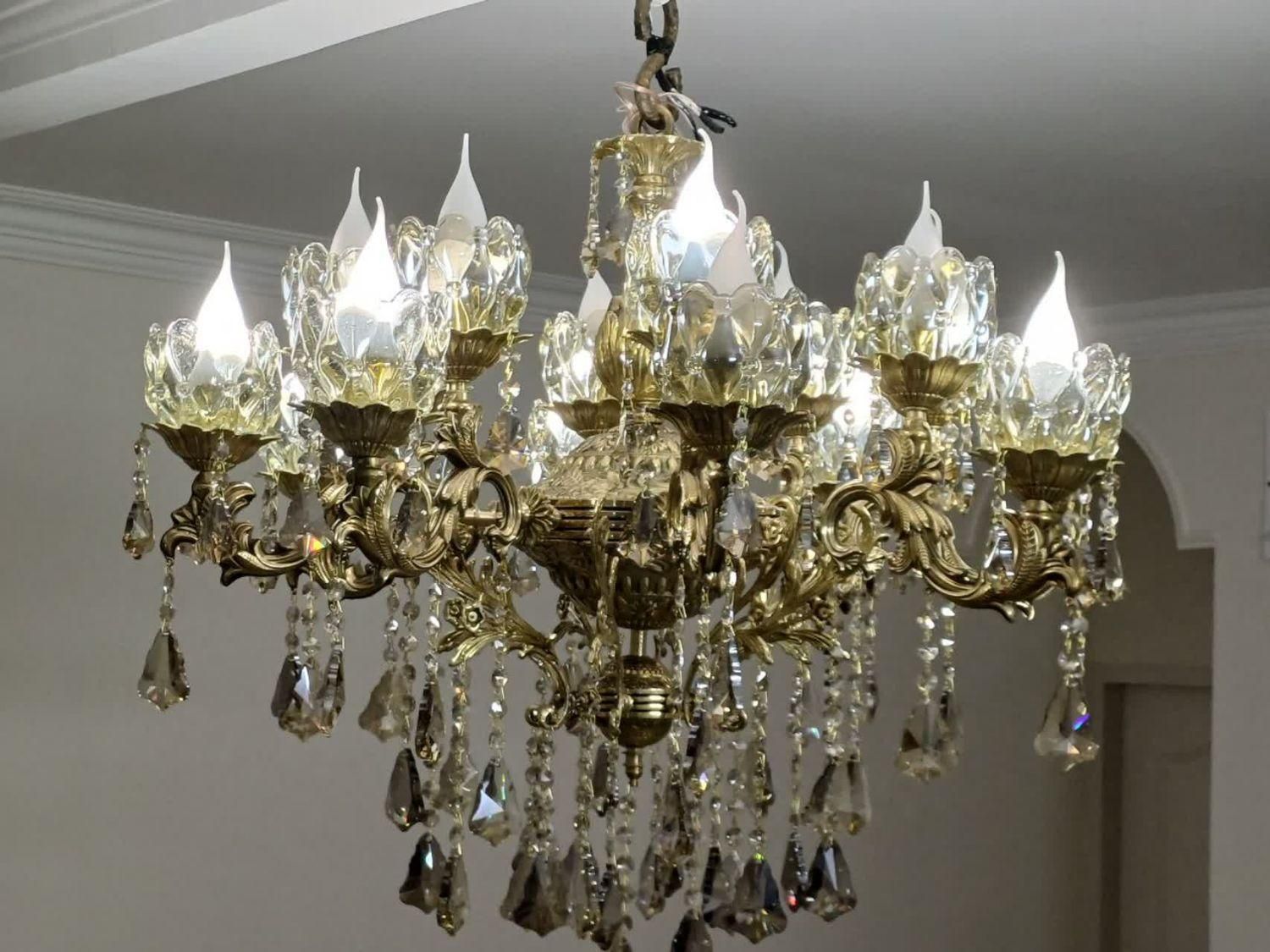 لوستر آرامیس ۱۶ شعله|لوستر و چراغ آویز|بروجرد, |دیوار