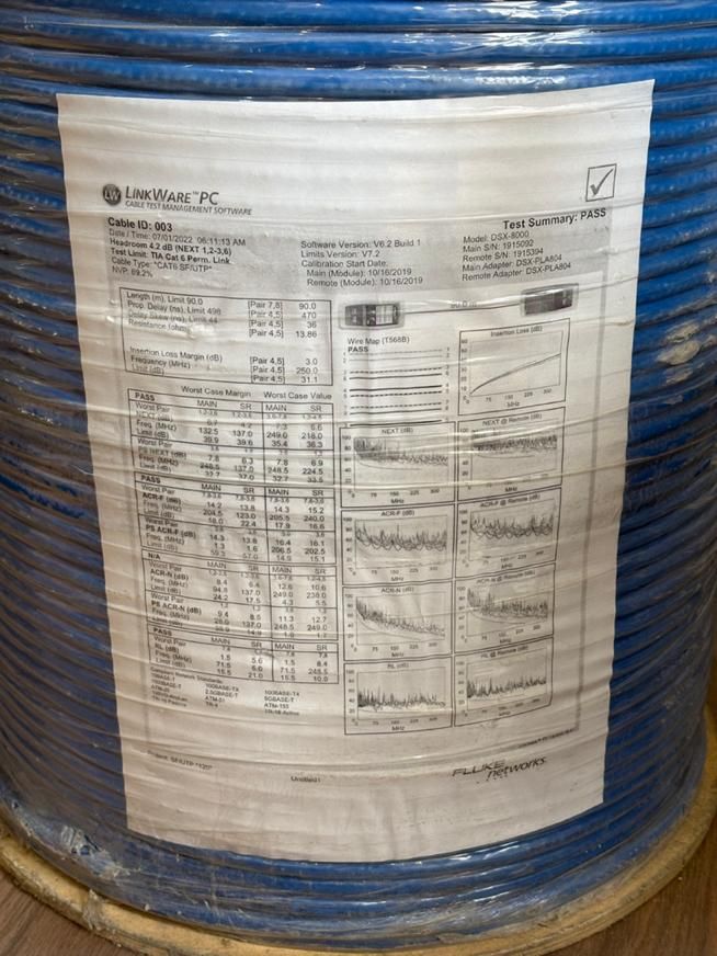Cat6 sftp لگراند تست فلوک پرمننت|مودم و تجهیزات شبکه|تهران, تهرانپارس غربی|دیوار