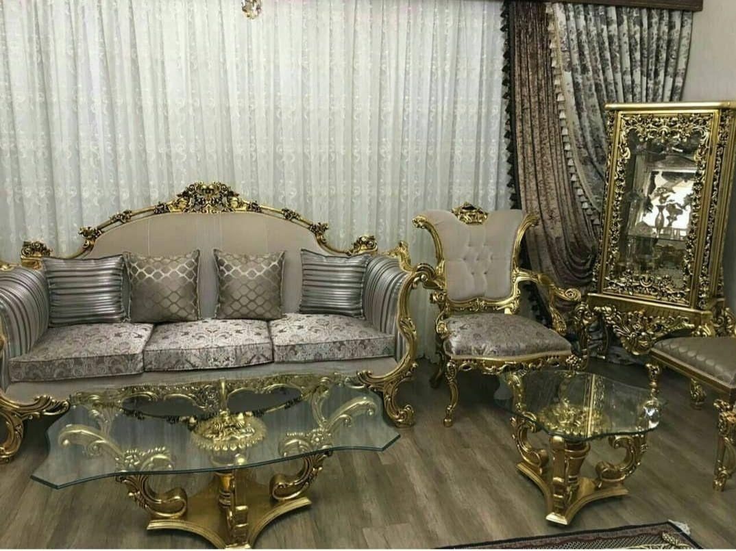 مبل استیل سلطنتی کلاسیک گلوریا (تمام راش)|مبلمان خانگی و میز عسلی|مشهد, خواجه ربیع|دیوار