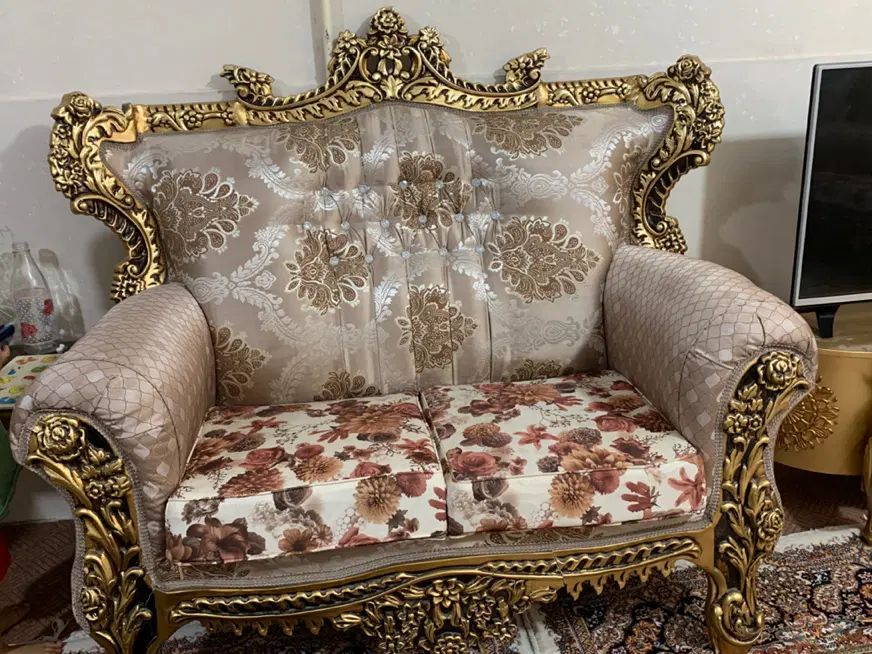 مبلمان ۹ نفره همراه با روکش پارچه ای|مبلمان خانگی و میز عسلی|تهران, طیب|دیوار