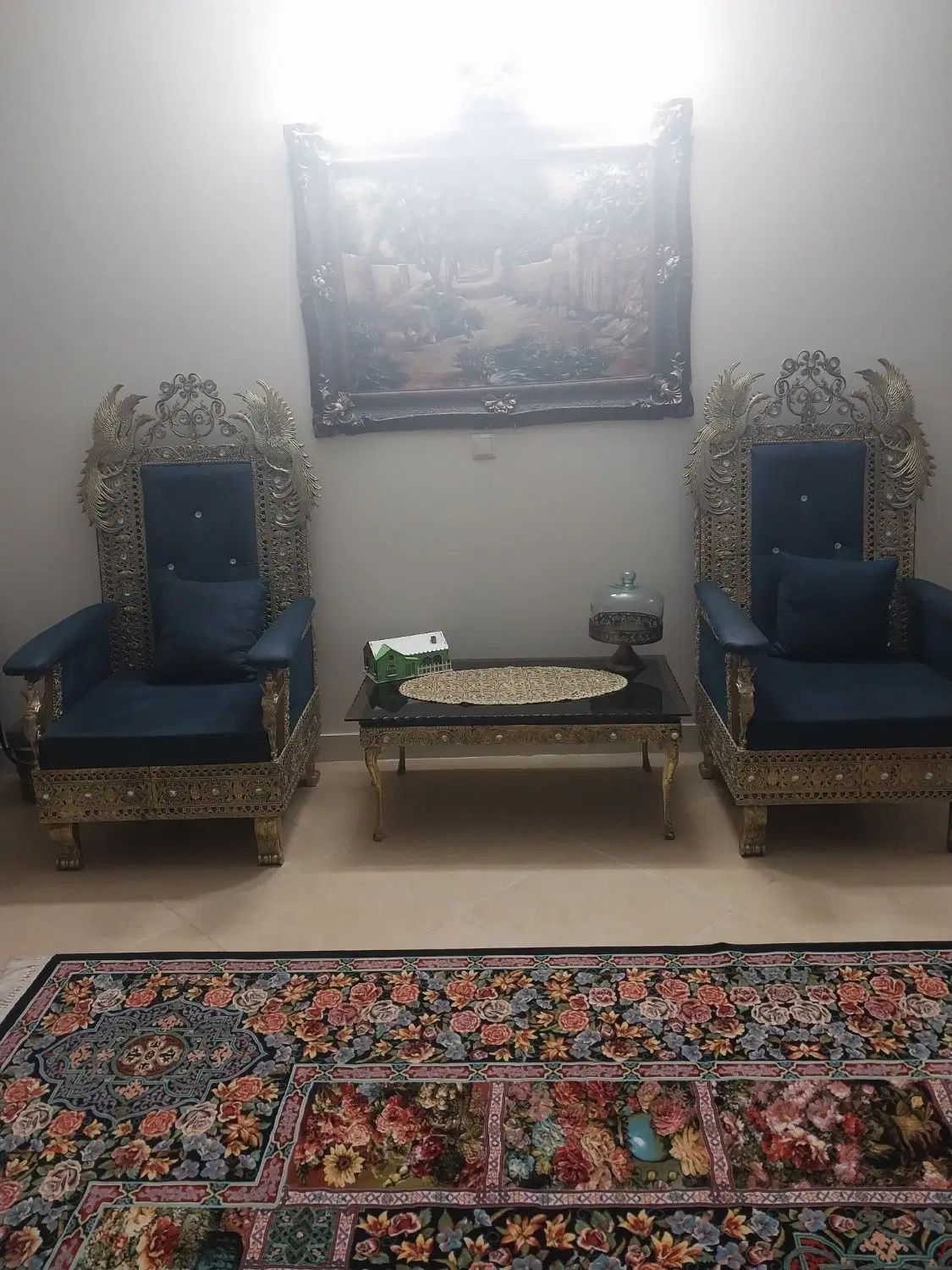 مبل ۷نفره برنز در حدنونونوبه همراه میز تلویزیون|مبلمان خانگی و میز عسلی|پرند, فاز ۳|دیوار