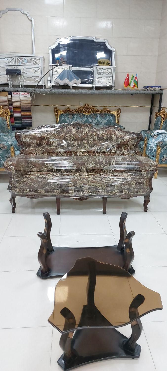 مبل سلطنتی۸نفره چوب راش درحدنو مدل نیلو|مبلمان خانگی و میز عسلی|رشت, آزادگان|دیوار