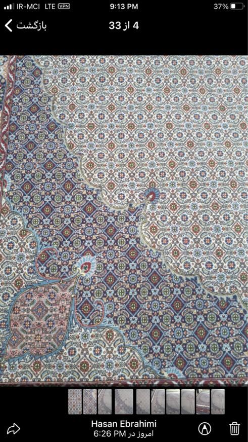 فرش دستباف ، تراکم بالا ، نخ خارجی (۱۸متری) اعلا|فرش|بیرجند, |دیوار