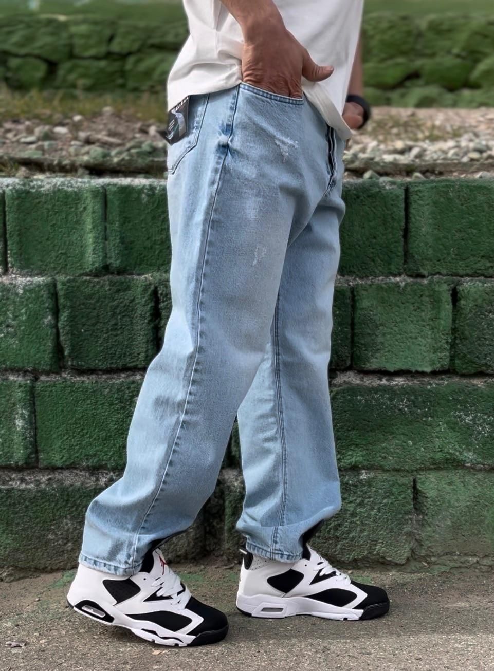 شلوار بگ آبی روشن ( بوتیک ترافیک )|لباس|قم, شاه ابراهیم|دیوار