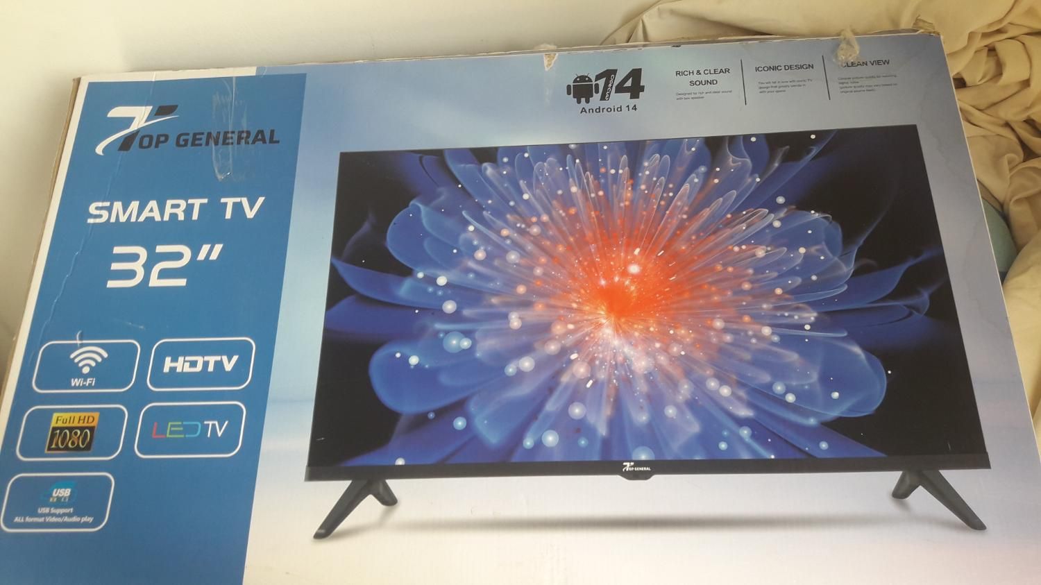 Led۳۲ اینچ در حد نو کم کار top General android|تلویزیون و پروژکتور|کیش, |دیوار
