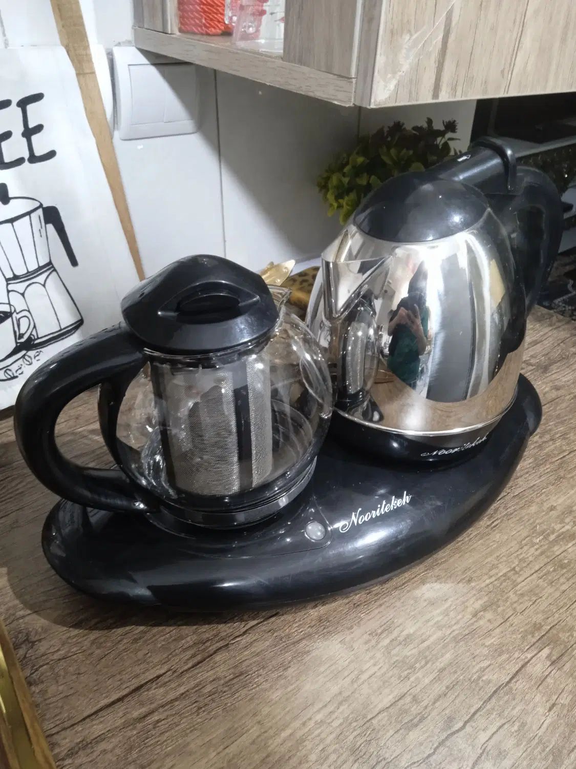 چای ساز برقی اصلی جنس خوب استیل مشکی|سماور، چای‌ساز، قهوه‌ساز|تهران, نظام‌آباد|دیوار