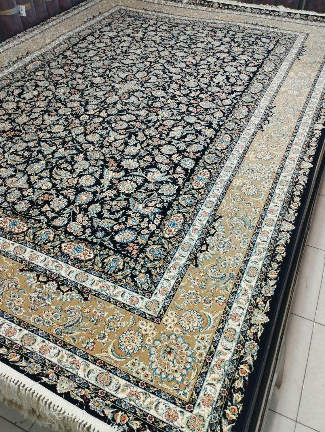 فرش افشان یاقوت سرمه ای ۱۲۰۰شانه  ۶و۹و۱۲ متری‌|فرش|قم, باجک دو|دیوار