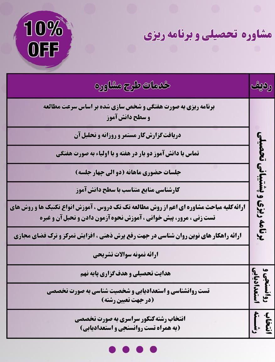 مشاوره تحصیلی و برنامه ریزی (پیشرفت تضمینی)|خدمات آموزشی|شهرکرد, |دیوار