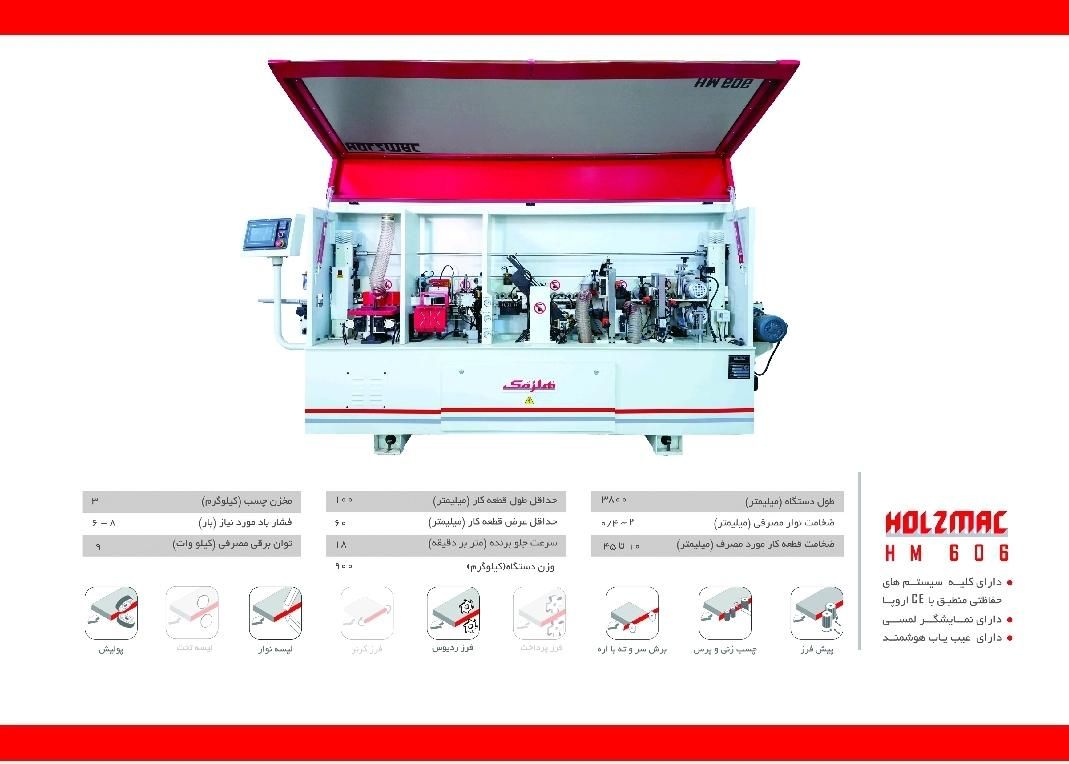 ماشین آلات صنایع چوب دورکن و لبه چسبان هلزمک|ماشین‌آلات صنعتی|اصفهان, جنیران (لادان)|دیوار
