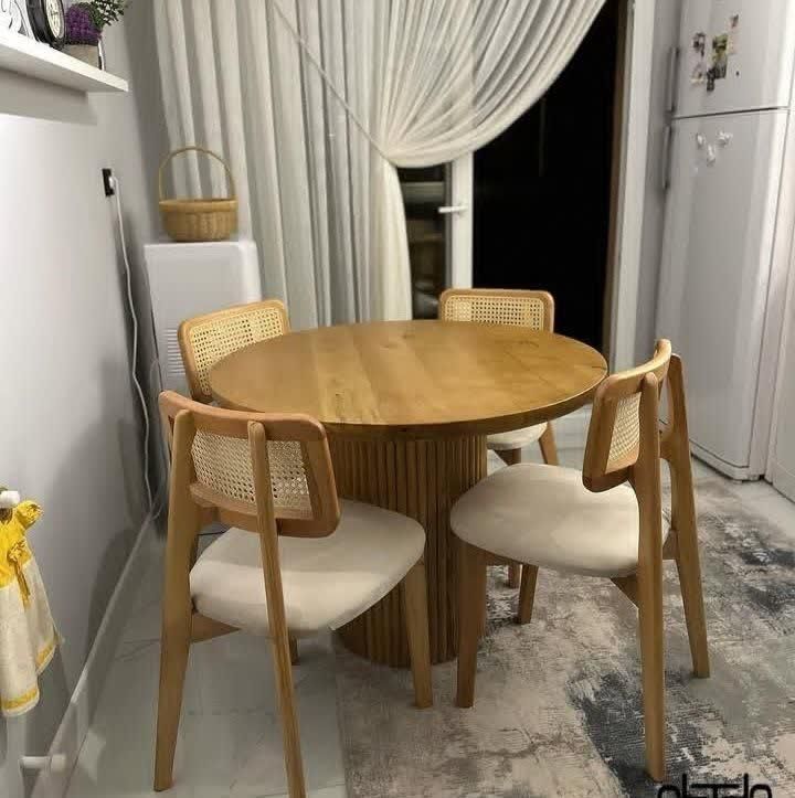 میزو صندلی غذاخوری مدل حصیری|میز و صندلی غذاخوری|برخوار, |دیوار