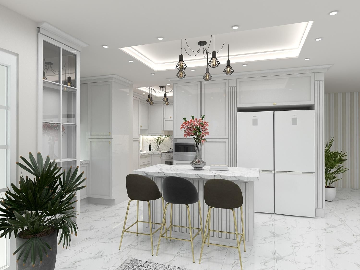 کابینت نئوکلاسیک رنگ پولیشی مات|مصالح و تجهیزات ساختمان|شاهینشهر, شهرک هشت بهشت|دیوار