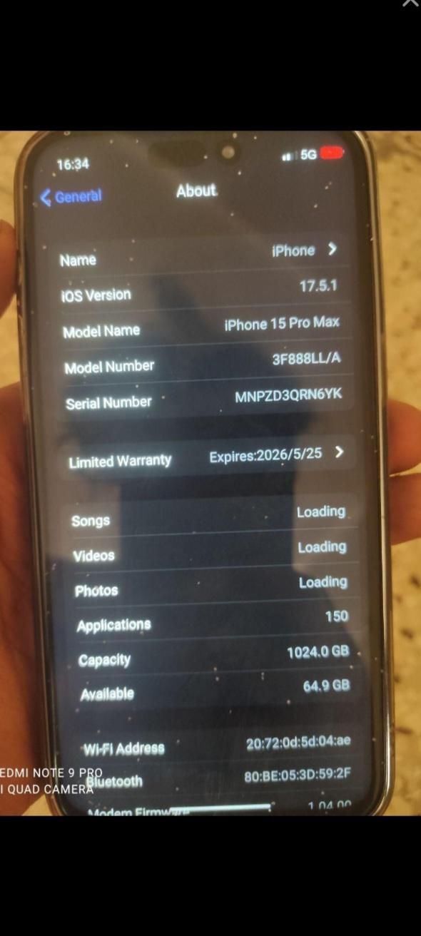 اپل iPhone 16 Pro Max با حافظهٔ ۵۱۲ گیگابایت|موبایل|تهران, ابراهیم‌آباد|دیوار