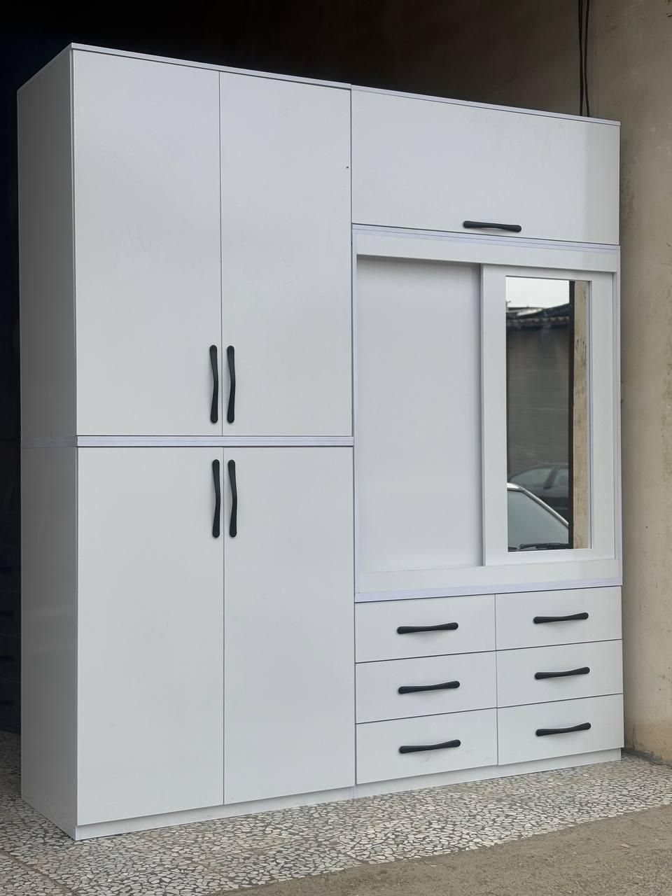 کمد کد ۰۰۲۰ سفید براق همه کاره رخت خواب و لباس دیا|جاکفشی، کمد، دراور|ساری, |دیوار