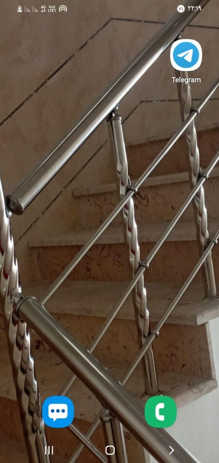 نصب نرده استیل واستاتیک برای راه پله بالکن پشت بام|خدمات پیشه و مهارت|بیجار, |دیوار