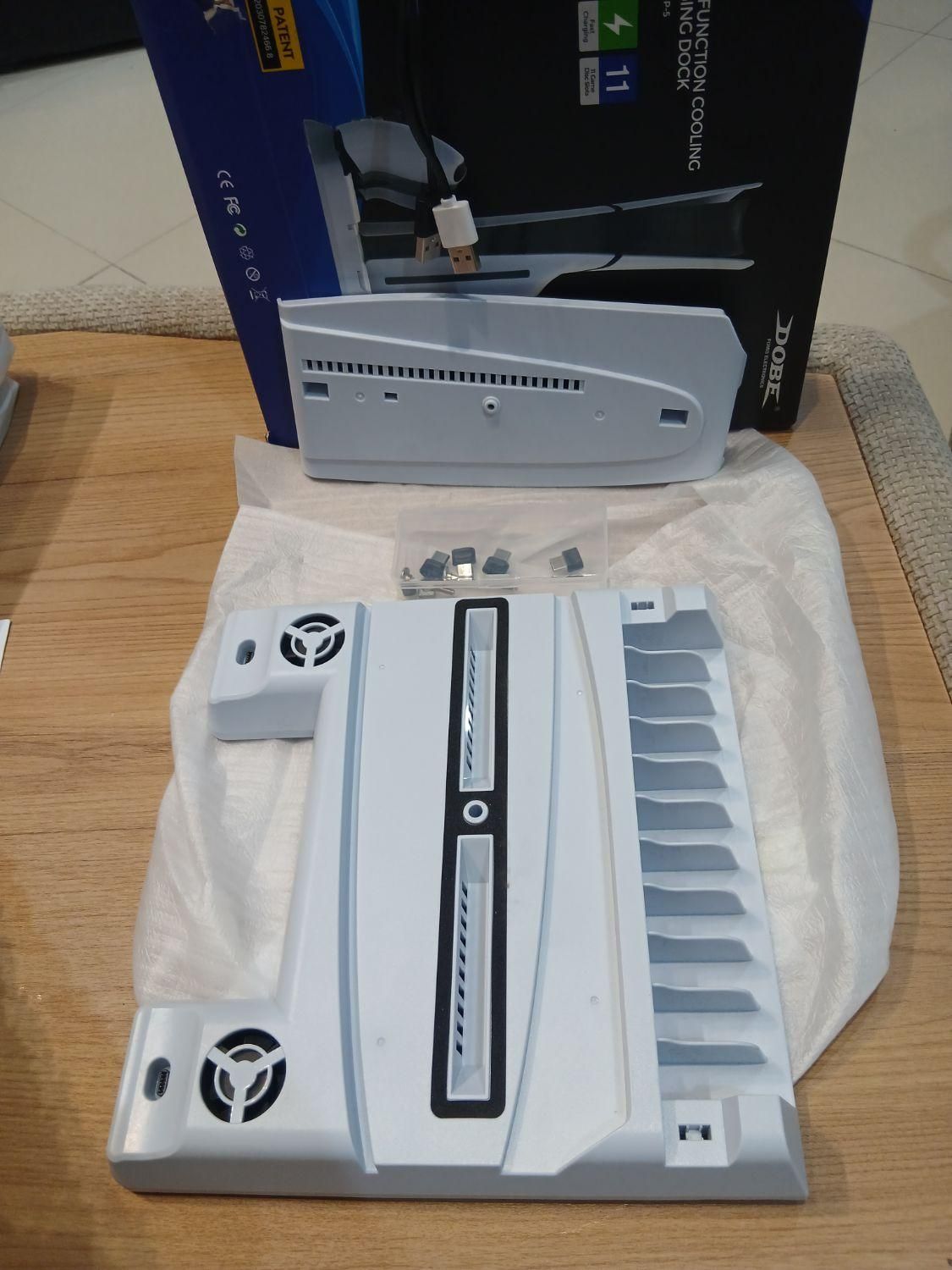 پایه فن و شارژر دسته ps5 فن خنک کننده|کنسول، بازی ویدئویی و آنلاین|تهران, دهکده المپیک|دیوار