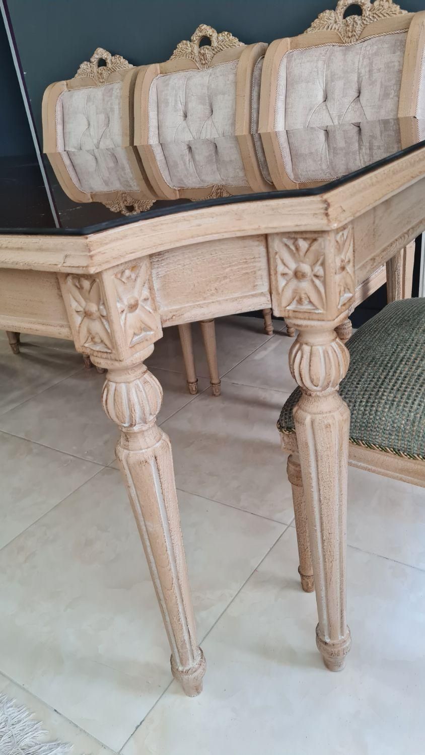 میز ناهارخوری ۸نفره خاص/مناسب جهیزیه و دکور لوکس|میز و صندلی غذاخوری|کرج, کارخانه قند|دیوار