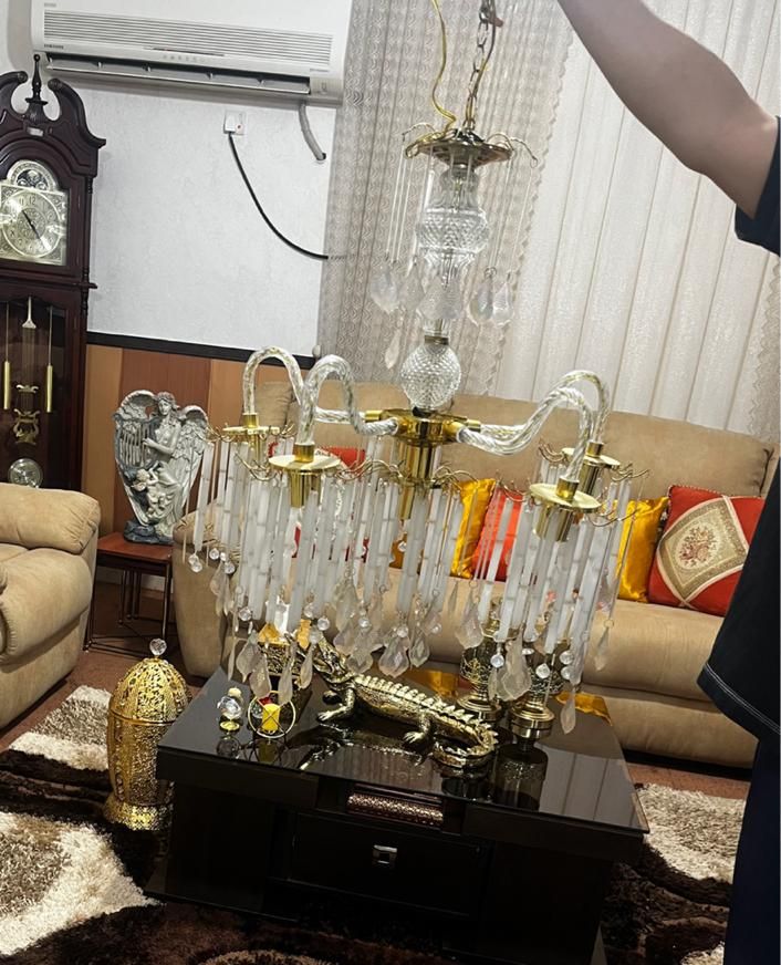 لوستر سقفی شیشه ای|لوستر و چراغ آویز|رامهرمز, |دیوار