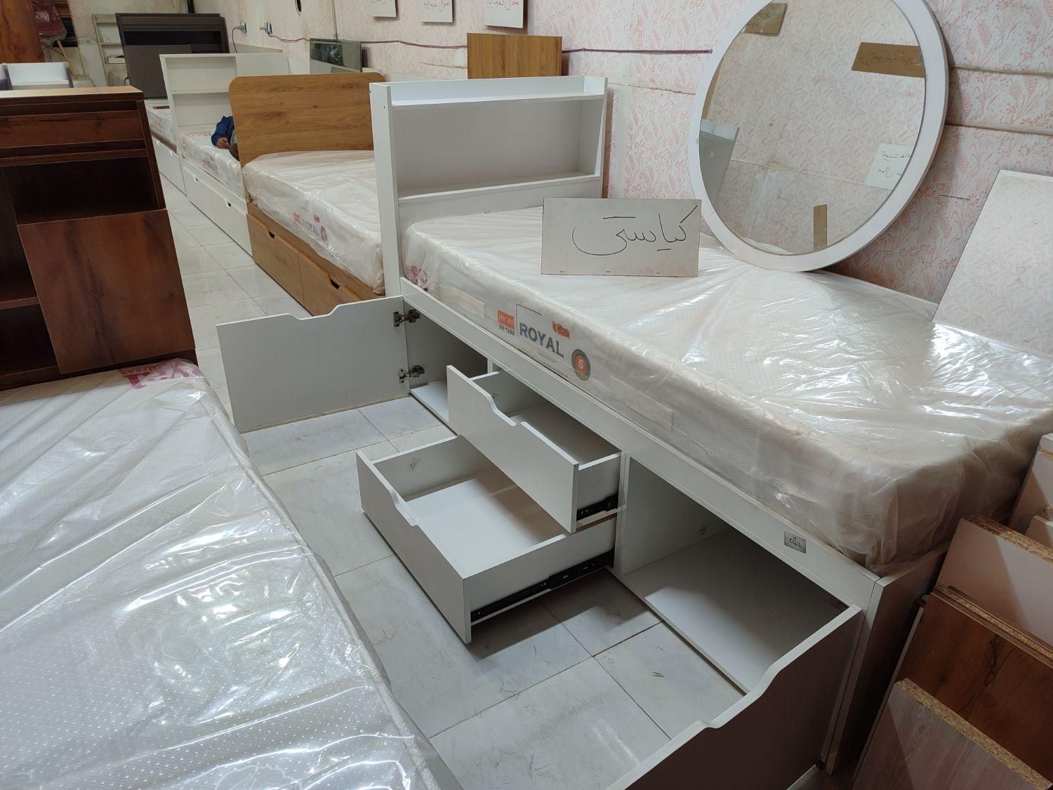 تخت یک نفره تخت یک نیم نفره پاتریس|تخت و سرویس خواب|مشهد, گلبرگ شمالی|دیوار