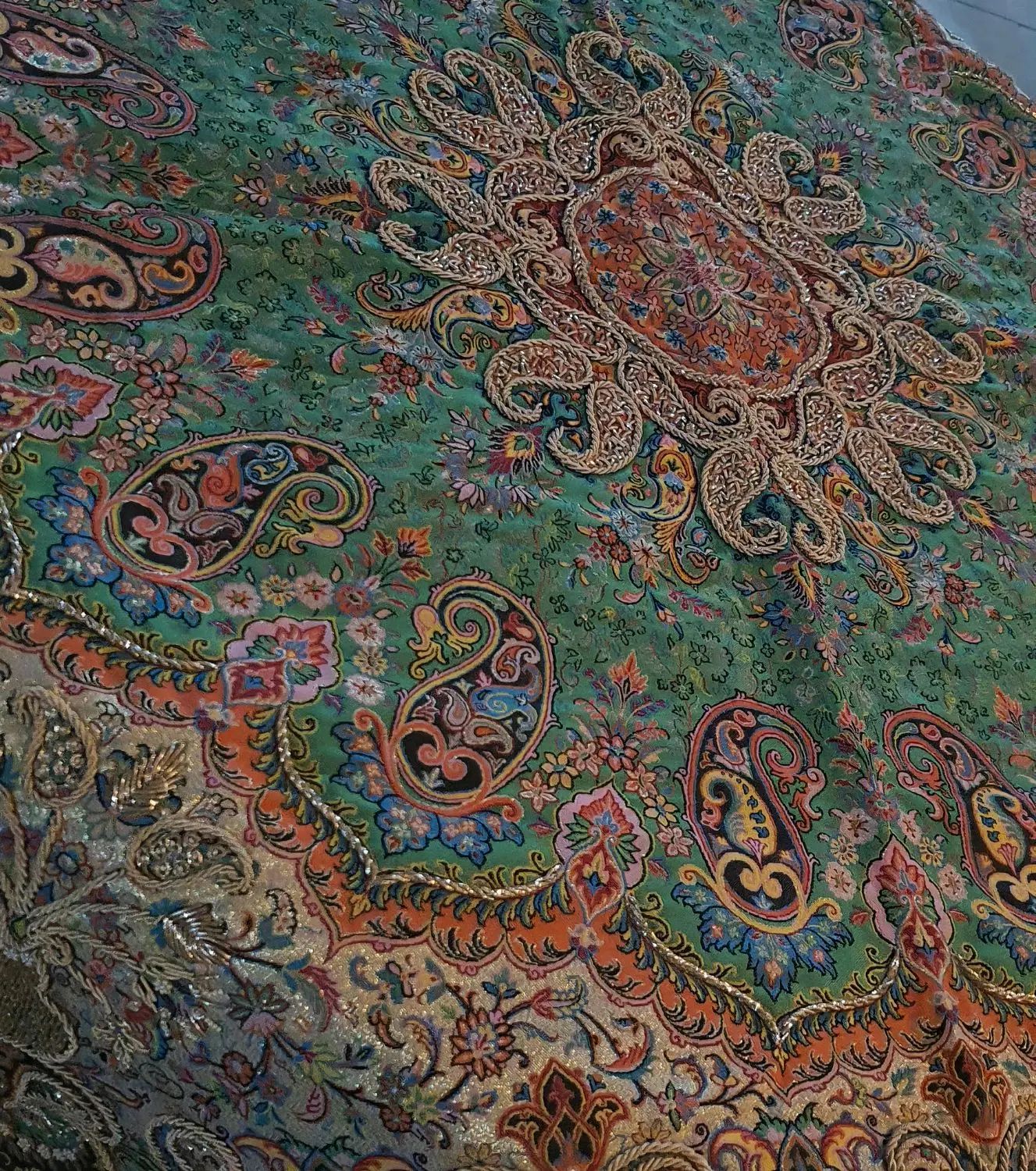 رومیزی ترمه،سرمه دوزی شده|صنایع دستی و سایر لوازم تزئینی|تهران, اختیاریه|دیوار