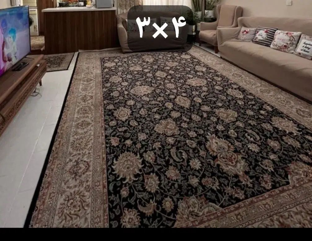 فرش ۱۲ متری قیطران همراه   کناره ۱/۵ متری و ۲ متری|فرش|تهران, تهرانسر شمالی|دیوار