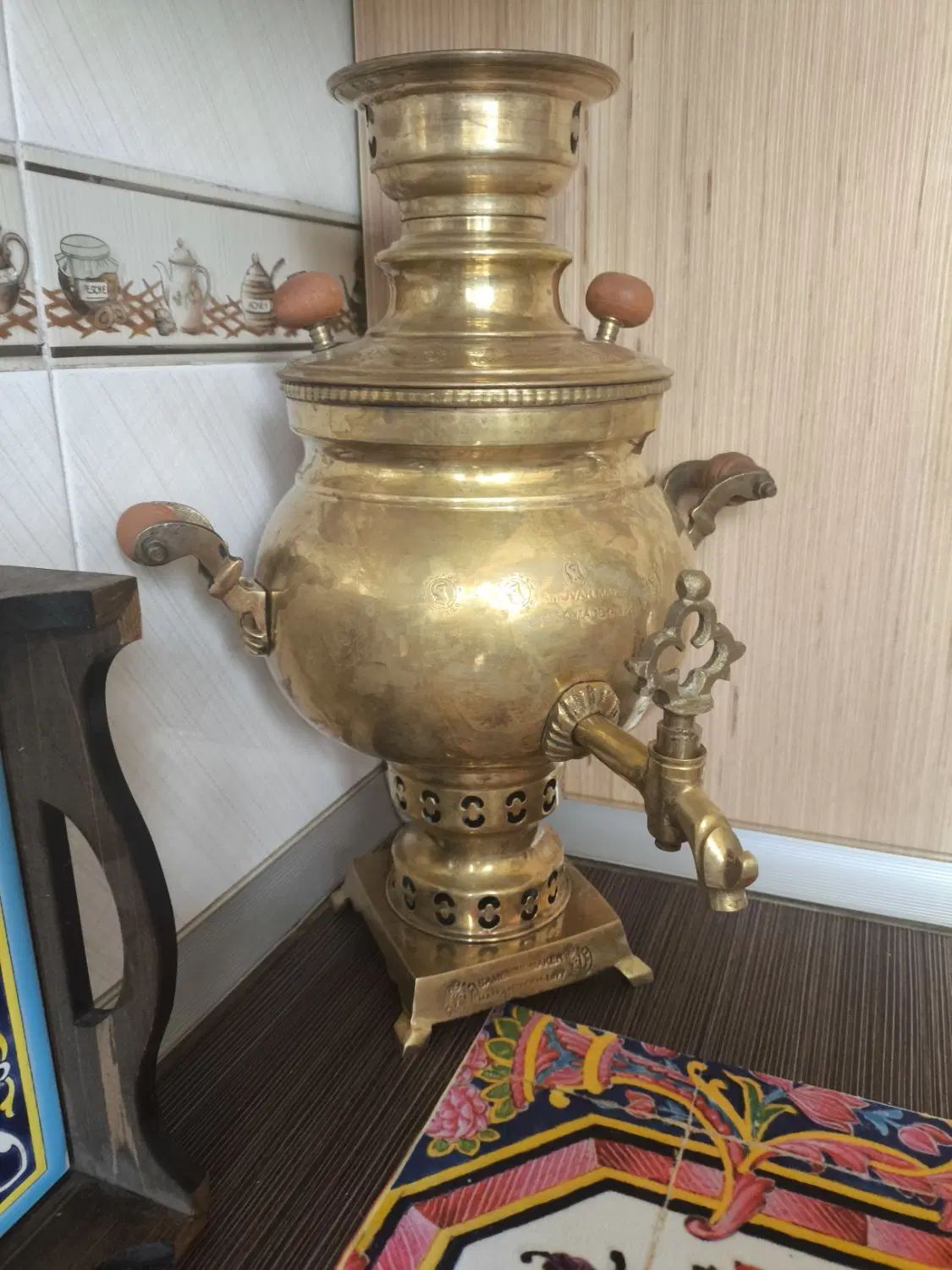 سماور زغالی برنجی|صنایع دستی و سایر لوازم تزئینی|تهران, ارامنه|دیوار