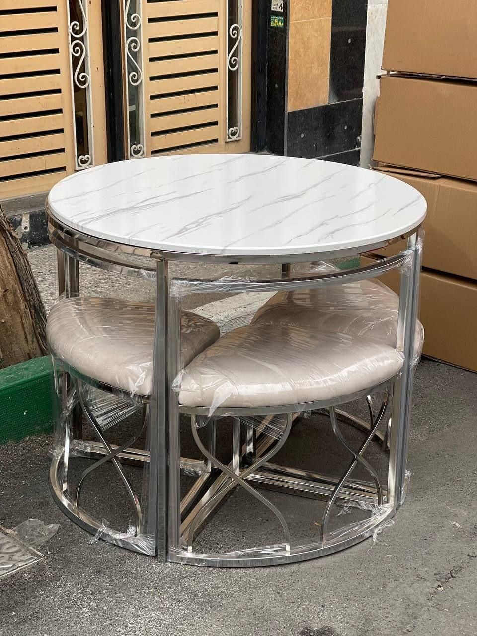 میزنهار خوری کمجا نهارخوری فلزی چهار نفره 6 نفره|میز و صندلی غذاخوری|مشهد, شهرک رازی (شهرک غرب)|دیوار