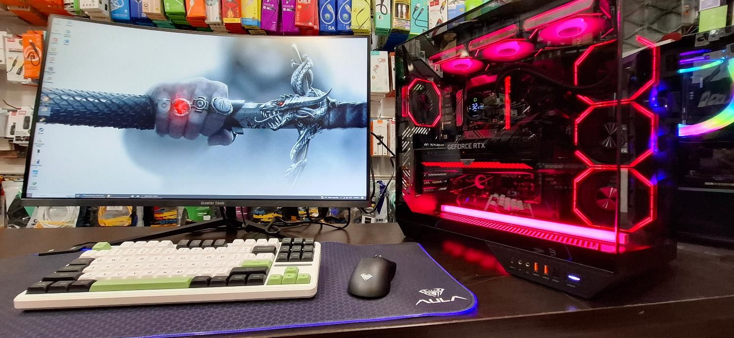 سیستم قدرتمند گیمینگ با کیس RGB|رایانه رومیزی|کرج, شهرک اوج|دیوار