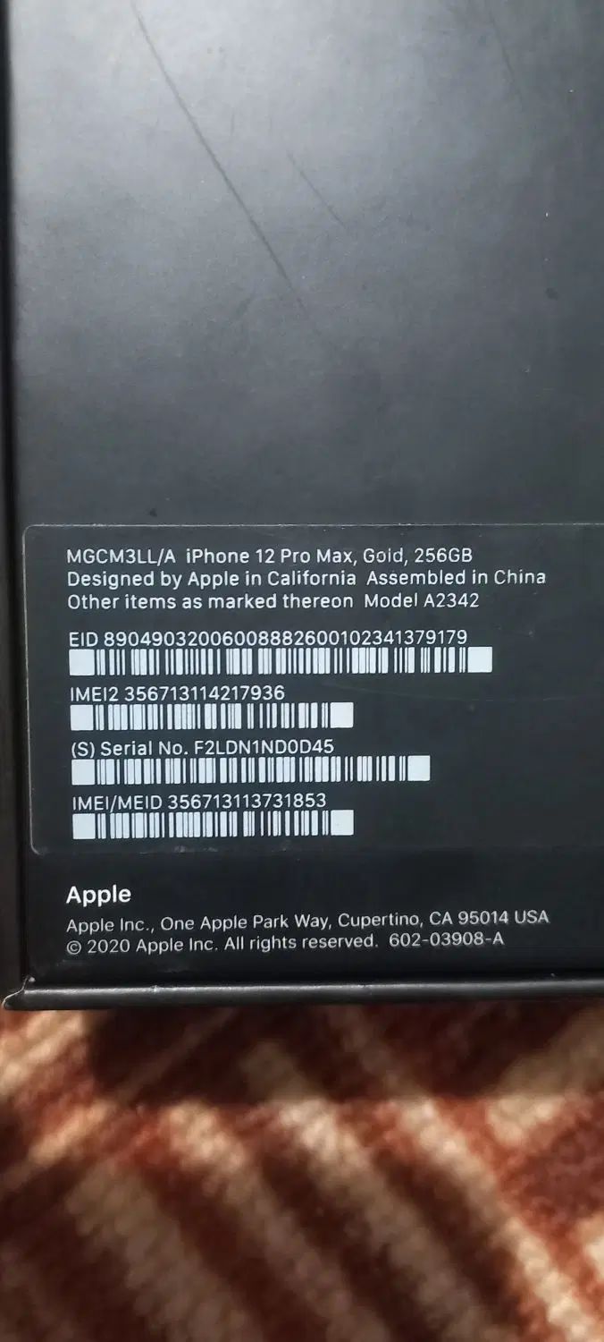 اپل iPhone 12 Pro Max با حافظهٔ ۲۵۶ گیگابایت|موبایل|مشهد, توس (بلوار توس)|دیوار